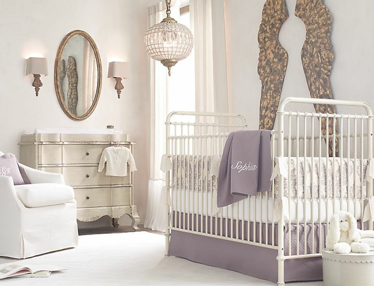 Nursery - restoration hardware baby girl crib and daybed