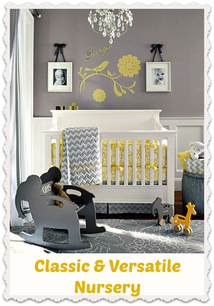yellow grey baby room