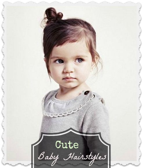 Cute Baby Hairstyle 5: Bangs and A Side Bun