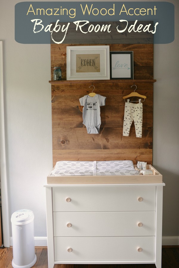 shelves above changing table