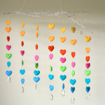 Modern Colourful, Heart Baby Mobile