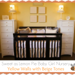 Sweet Yellow and Beige Baby Girl Nursery